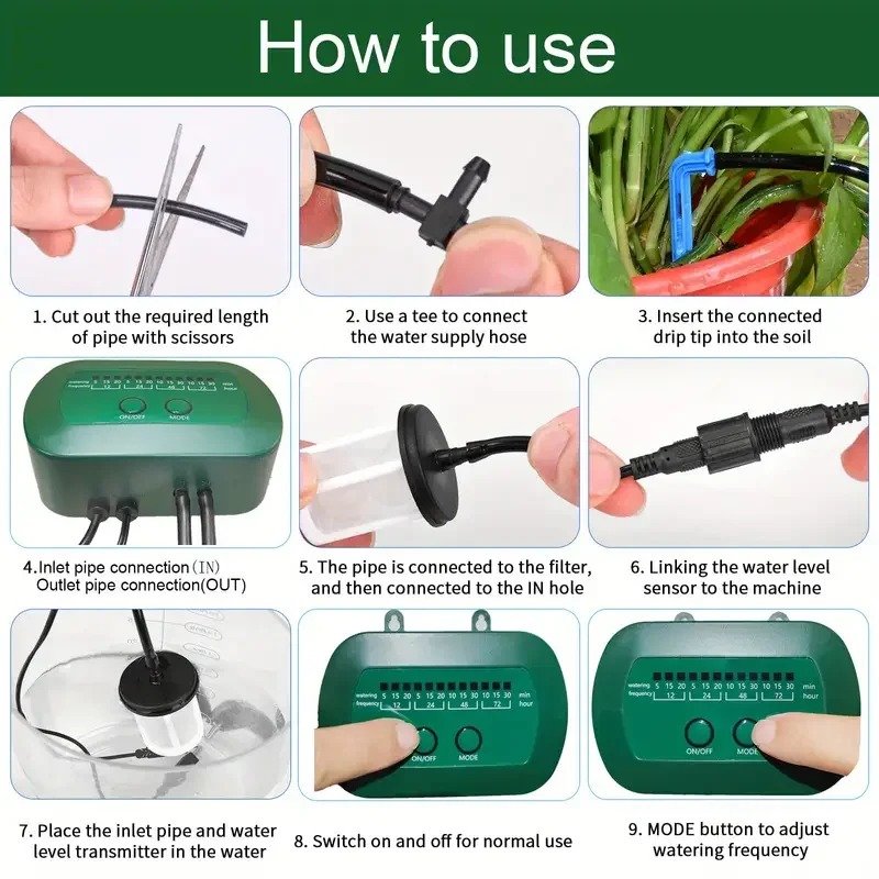 Kit de irrigação solar intelig - Urban Farming System avaliação e preço